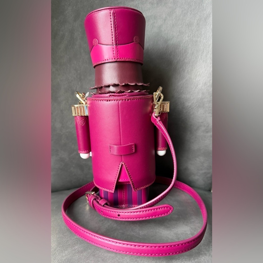 Kate Spade Oh What Fun 3D Nutcracker Crossbody Bag Novelty Christmas Fuchsia NWT - Picture 8 of 11